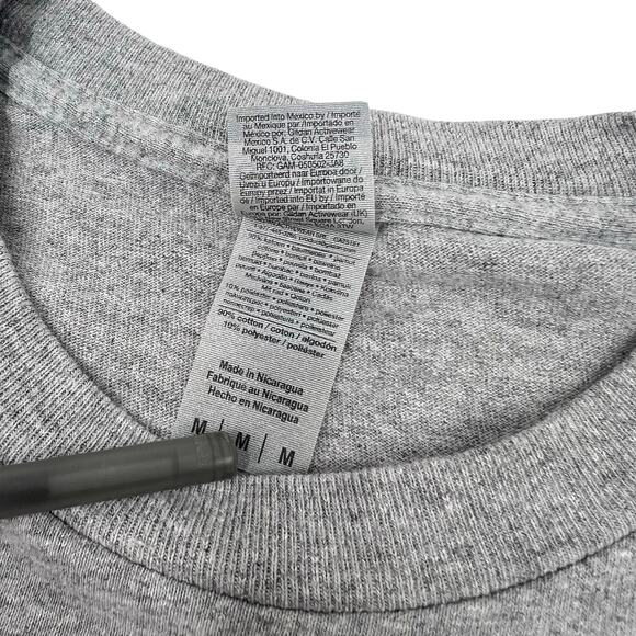 Gildan Mens Gray Deck The Halls Christmas Holiday Short Sleeve T-Shirt Sz M - Picture 6 of 10